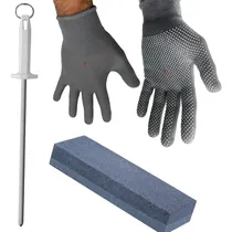 Comprar Chaira Afiladora + Piedra Afilar Doble Grano + Guantes Prote