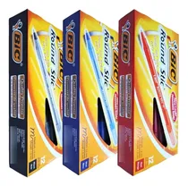 Comprar Bolígrafos Biromes Bic Round Stic Lapiceras Colores X36