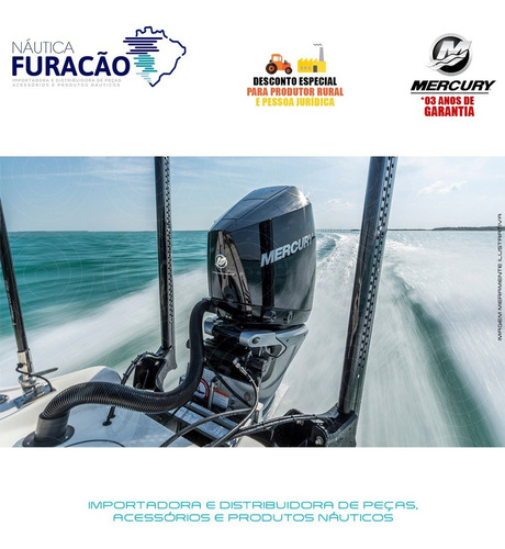 Motor De Popa Mercury 4 Tempos 300hp Xl V8 Mecânico Preto
