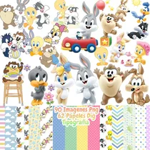 Comprar Kit Imagenes Png Looney Tunes Baby Cliparts +  Papeles