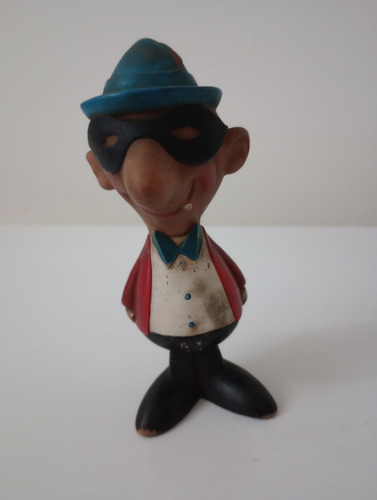 Colección Antiguo Muñeco Tío Antifaz De Goma. Año 60!! 17 Cm (Usado)