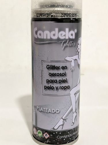 Glitter Plateado Para Piel, Ropa Y Pelo X 80 Gr