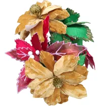 Comprar Flores Navideñas Artificiales. Flor De Navidad Papagayo..