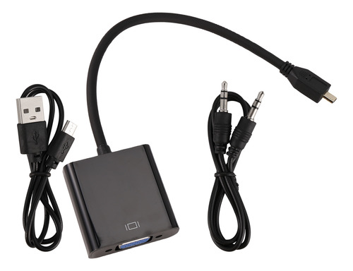 Cable Adaptador Micro A Vga, Convertidor De Vídeo De 1080p C
