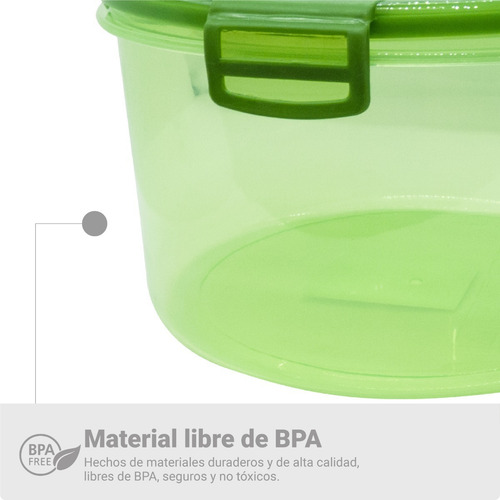 Contenedores Tuppers Herméticos Alta Calidad 3pzs Microondas