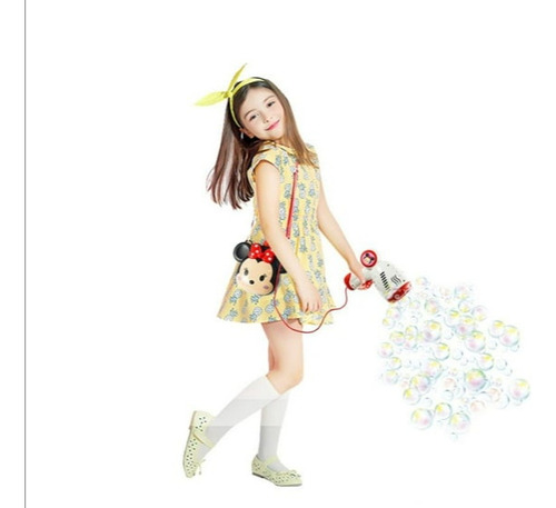 Lanzador De Burbujas Minnie Con Bolsa Para Niños