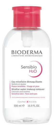 Desmaquillante agua micelar Bioderma Sensibio H2O Bomba Inversa para piel sensible, normal a mixta por unidad - volumen de la unidad de 500mL
