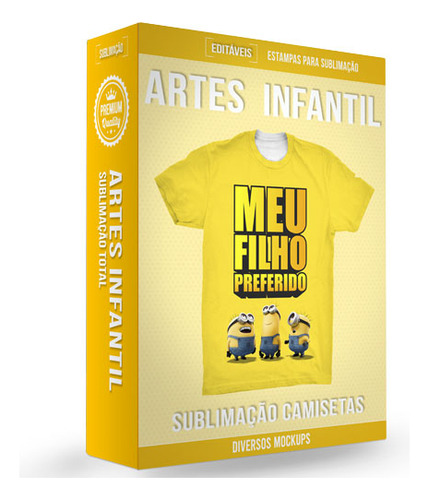 Estampas Sublimação Total Editáveis Infantil Crianças Mockup