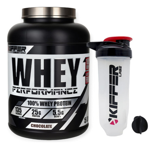 Pack Proteina Whey Perfomance 5lb Chocolate + Shaker  Kiffer