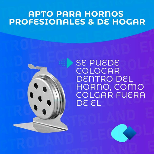Imagen 5 de 10 de Termómetro Para Horno Acero Cocina Gastronomía Repostería