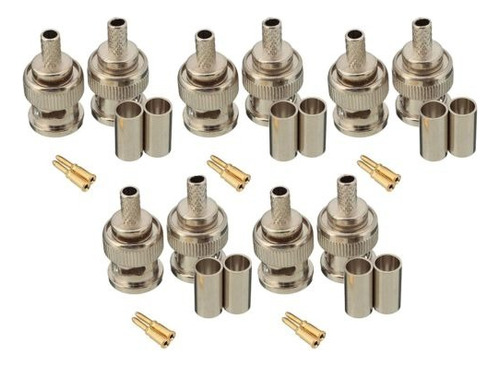 Conector Bnc Para Cable Rg58 Crimpeable Pack 5 Piezas