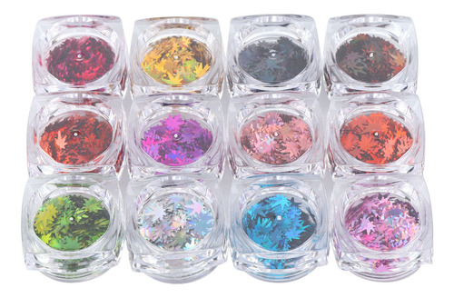 Uñas Decorativas Con Forma De Hoja De Arce En 12 Colores Con