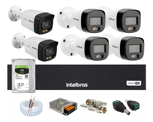 Kit Intelbras 4 Vhd 1220b,2 Vhd 3240b F.color, Dvr 1008c 1tb