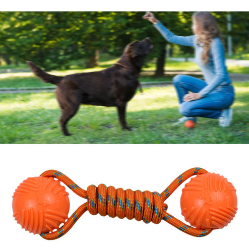 Bola De Treinamento Para Cães Na Corda Pet Toy Laranja