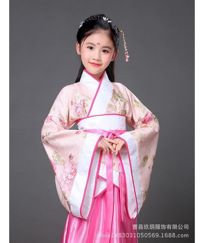 Vestido Tradicional Chino Antiguo Hanfu Para Niñas