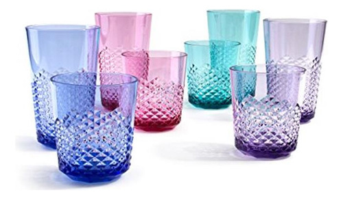 Vasos De Plástico, Surtido De 8 Piezas, Colores Surtidos
