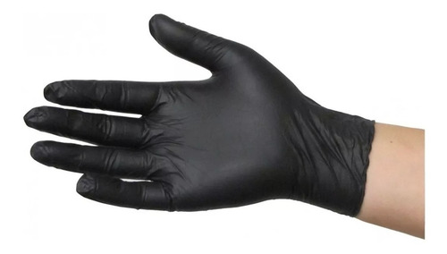 Guantes De Nitrilo Color Negro Mediglove X 20u Sin Polvo