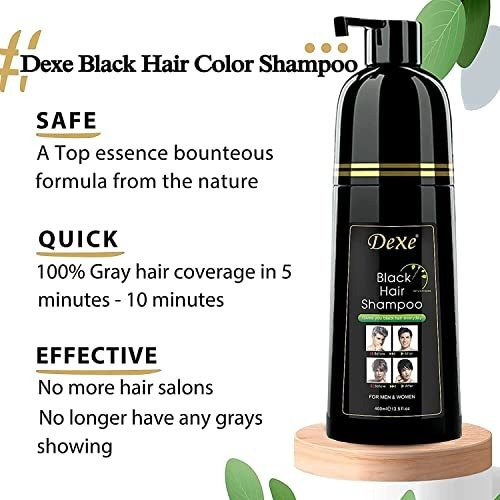 Shampoo De Cabelo Preto400ml Dexe Instant Black Hair Shampoo