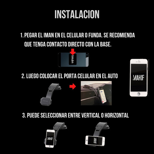 Imagen 4 de 6 de Soporte Portacelular Magnetico Auto Brazo Flexible C/ Sopapa