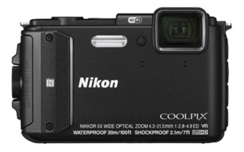  Nikon Coolpix AW130 compacta color  black