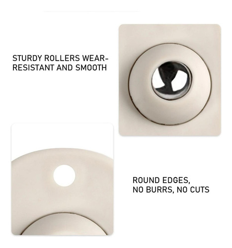 Adhesivo Con Ruedas, Mxrhz-002, 4 Pzs Blanco, 45x14x28mm, Pl Color Blanco