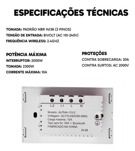 Aitek Interruptor Inteligente Compatível Com Alexa 2.3kw