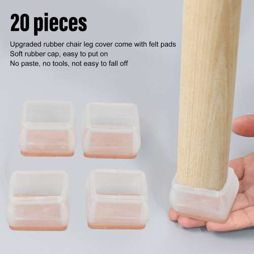Q Protector De Patas Silla 20 Piezas Tpr Sin Ruido De