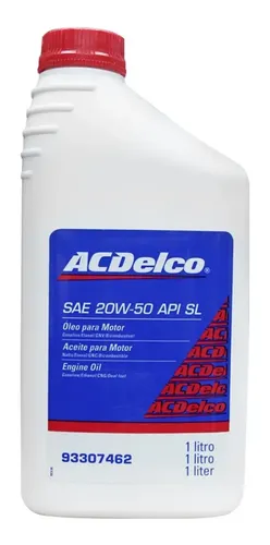 Óleo Lubrificante ACDelco 20w50 Mineral API SL 1 Litro