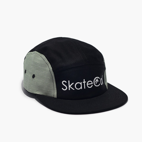 Gorra Five Panel Skatecol - Negro/rayas