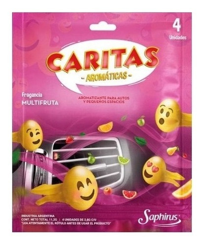 Imagen 5 de 8 de Auto Aroma Saphirus Carita Aromatica X 12 Unidades - Latin