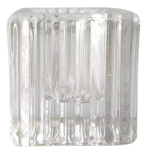 Kit 12 Castiçal Porta Velas De Vidro Quadrado Atacado