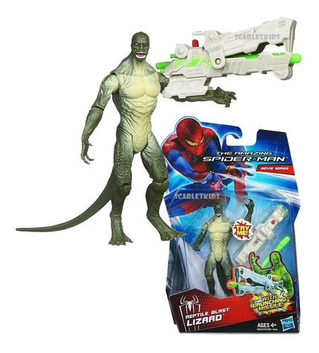 Lizard Con Lanza Misil Figura Articulada Spiderman Hasbro