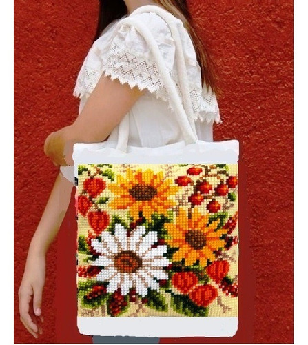 Tapiz Cartera Para Bordar Aguja Cruz-kit Completo Punto Cruz