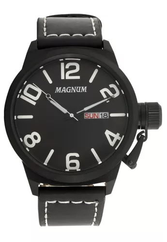 Kit Relógio Magnum Masculino MA33737C + Pulseira. Preto