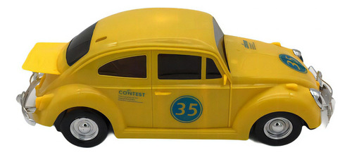 Cochecito Beetle Bate And Turn Around de 360 grados con sonido y luz de color amarillo