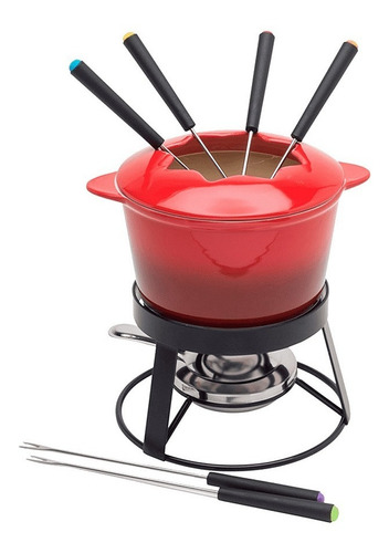 Imagem 1 de 8 de Conjunto De Fondue Em Inox 10 Peças Com Base Giratória Loi