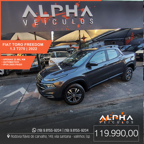 Fiat Toro 1.3 Freedom 16v Turbo Flex 4x2 Aut. 4p