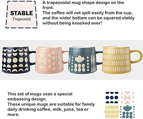 Youpeng Juego De 2 Tazas De Café, Tazas De Café Portty Con A