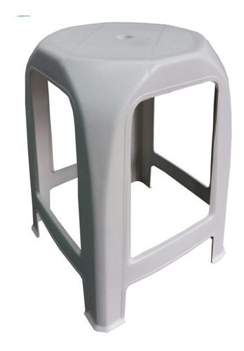 Banqueta Plástica Apilable Fantasy Blanca Soporta 80 Kg