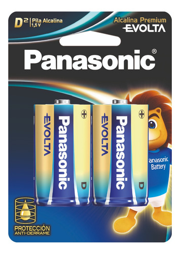12 Pilas D Alcalinas Panasonic, Premium Evolta