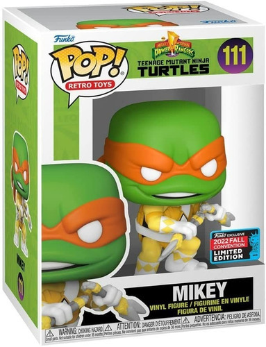 Funko Pop Tortugas Ninja Power Rangers - Mikey #111 Fall Con