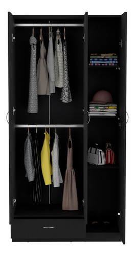 Closet Armario Z 184x90x47 1 Cajon Rta Color Wengue