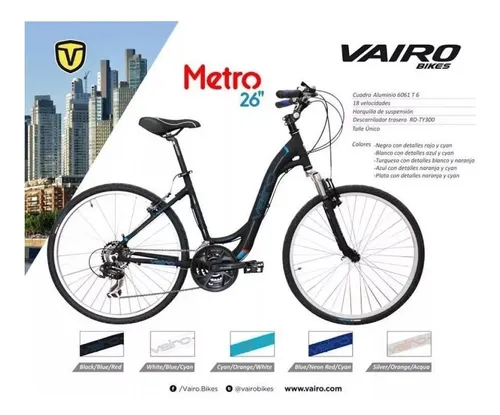 Bicicleta Vairo Metro Alum 18 Vel Shimano Regalo Envio