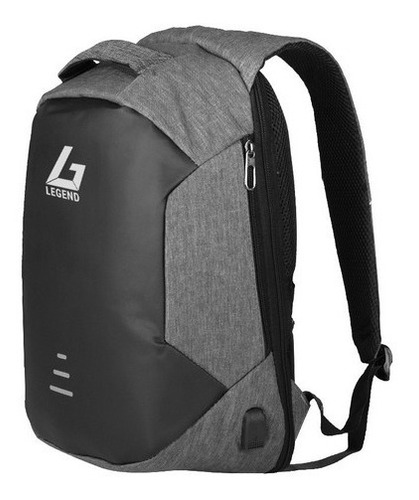 Mochilas Antirrobo Legend M1810 Black & Gray+ Puertousb