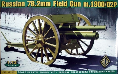 Russian 76.2mm Field Gun M.1900/02p 1/72 Ace 72257