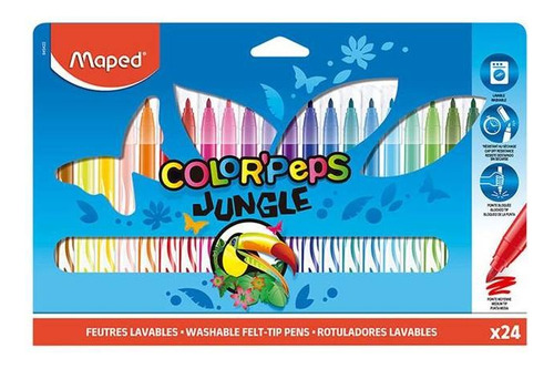 Maped Color Peps Jungle X 24 Marcadores 845422