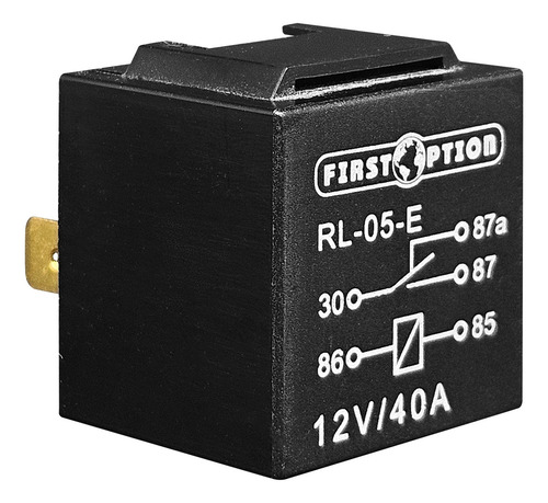 Relé Auxiliar Universal Som Farol Buzina 5 Terminais 12v 40a
