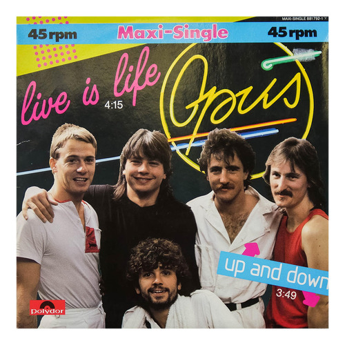 Opus - Live Is Life |12  Maxi Single - Vinilo Usado