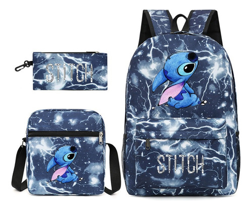 Mochila Lilo & Stitch Juego De Estuche Para Lápices