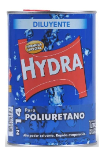 Diluyente Poliuretano 4lts Hydra Nº14 Colorin Secado Rápido 
